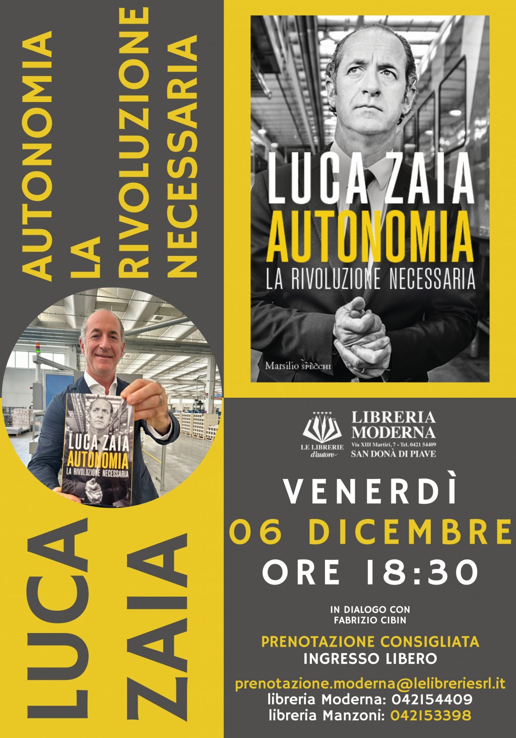 Luca Zaia presenta "Autonomia. La rivoluzione necessaria"